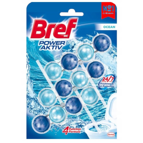 Туалетний блок Bref Power Aktiv Ocean 3×50 г
